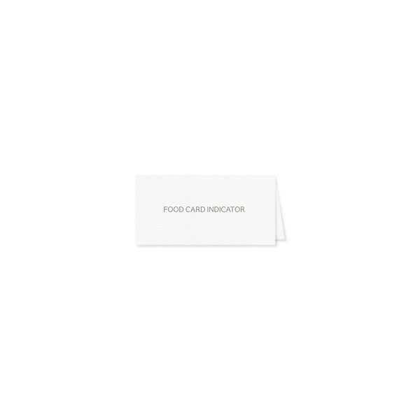TENTED FOOD INDICATOR CARD