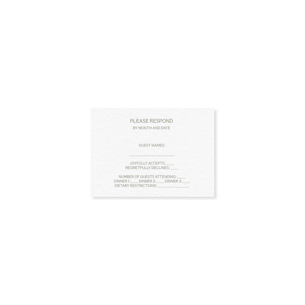 RSVP (mail-in response)