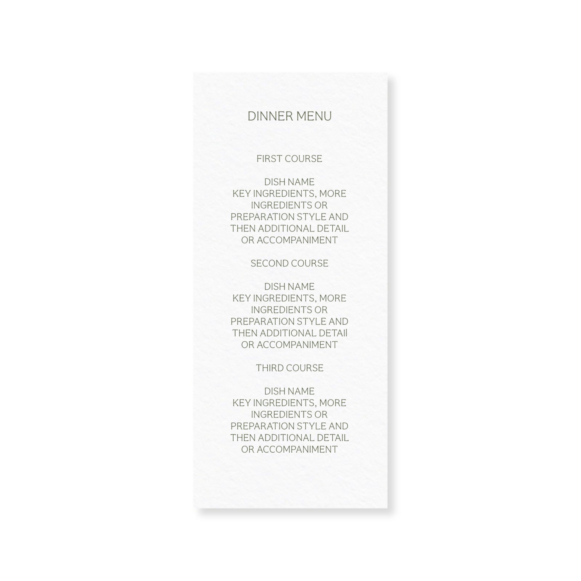 DINNER MENU 4X9